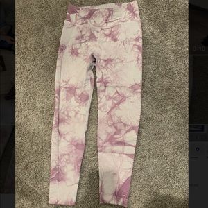Pink tie dye leggings